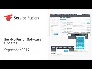 Service Fusion Software Updates: September 2017