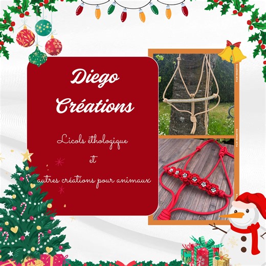🎄 Idée cadeau unique pour Noël 🎄 Chez Diego Créations, chaque licol éthologique est fait à la main, avec soin et passion. Un cadeau utile, durable et plein de sens pour les amoureux des chevaux 🐴 ✨ Fabrication artisanale ✨ Possibilité de personnalisation ✨ Quantités limitées avant Noël 📩 Infos & commandes en message privé ou via le site web. 👉 Coulisses, nouveautés et créations Suivez l’aventure Diego Créations sur Facebook, Instagram & TikTok | Diego Créations Officiel
