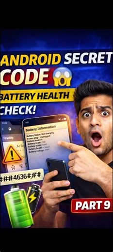 Android Secret Code Battery Health Check 😱 | Mobile Hidden Info Trick | Part 9#shortsfeed #shorts