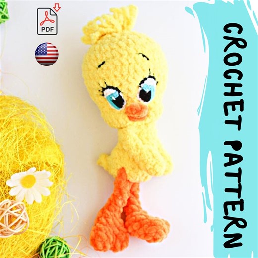 Crochet Pattern: Canary Bird Easy Amigurumi Toy (PDF) - Etsy