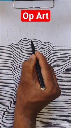 3D Hand Drawing ll Op Art Tutorial #shorts #viral #shortsfeed @MrBeast