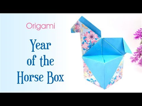 How to fold a Horse Box; Year of the Horse Box; Origami Horse box as gift; DIY Origami Horse
