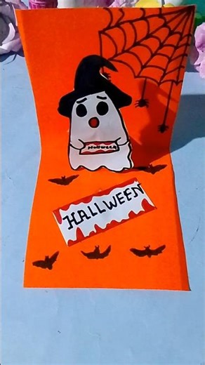 🎃DIY Pop-Up Halloween Card 👻🖤#DIYHalloweenCard#PopUpCard#youtubeshorts