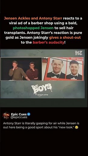 Jensen Ackles & Antony Starr vs. The Bald Ad 💀💇‍♂️ #TheBoys #JensenAckles #Shorts