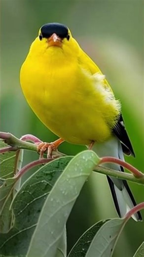 American Goldfinch Singing a Bright Morning Song 💛🕊️