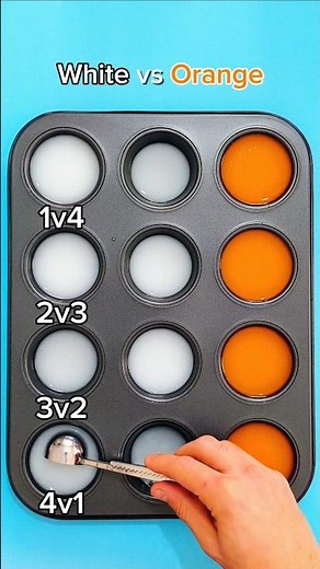 White vs Orange Satisfying Color Mix 🤍🧡 #art #colorscope