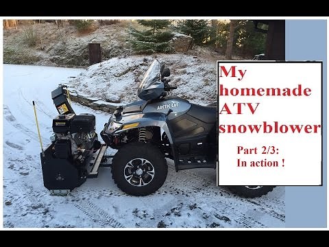 DIY / homemade ATV snowblower, part 2: action