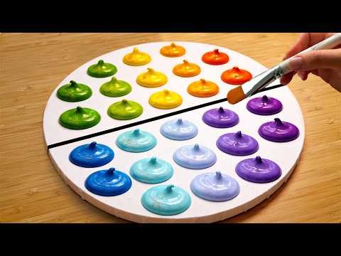 Super Easy Abstract Landscape Painting | Satisfying Acrylic Process 🎨