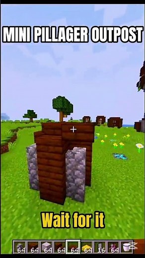 This Mini Pillager Outpost is TOO Cute to Raid 😂💀 #shorts #minecraft #zarooratrishta