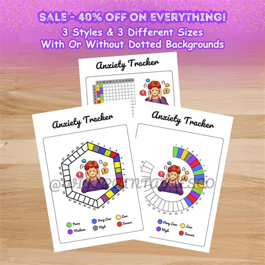 Anxiety Tracker Printable for Managing Stress as Symptom Tracker, Anxiety Journal 30 Day Challenge, Anxiety Log, ADHD Daily Planner 2026 - Etsy