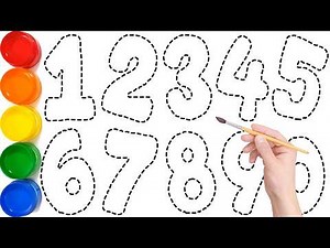 1234567890, How to Draw Numbers 1-10 | Preschool Learning Video for Kids | KS ART