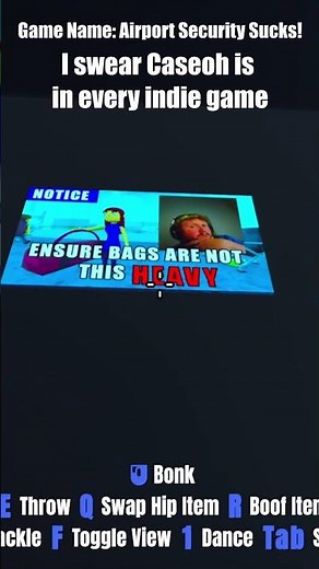 I love seeing CaseOh in random indie games #caseoh #airportsecuritysucks