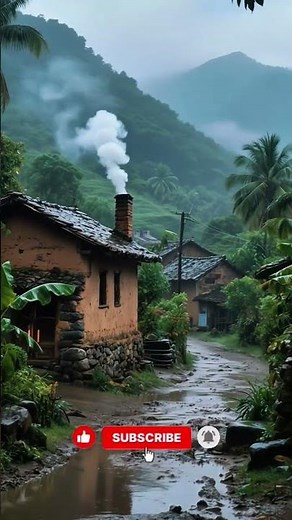 “Realistic Heavy Rain in a Remote Village – 4K Rain Ambience for Sleep & Relaxation 🌧️🏡”
