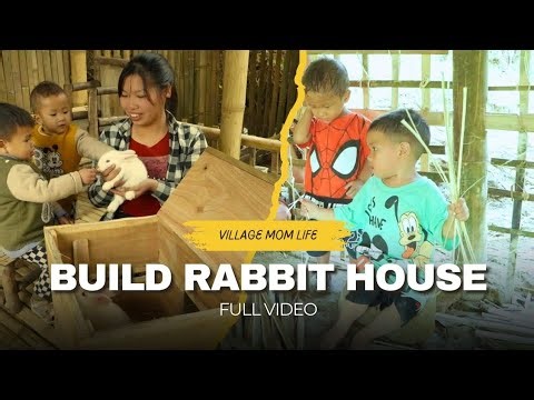 Building a Rabbit House & Preparing Veggie-Meat Rolls | Carrot & Mushroom Recipe