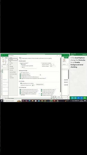 🔥 STOP EXCEL ERROR ALERTS!Turn Off Background Error Checking #excelshorts #excelmagic #exceltips