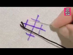 Beautiful Sindhi embroidery design tutorial/kuch work/Gujrati statich gamthi work/bavaliya design aw