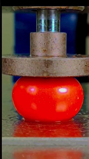 Hydraulic Press vs Tomato 🍅 (Insane Explosion