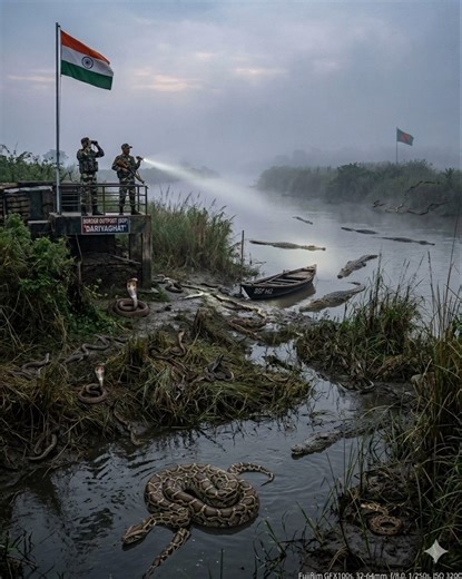 బోర్డర్ లో పాములు🐍 మొసళ్ళు🐊..🤯😱| Snakes & Crocodiles in India Bangladesh Border #telugu #bsf #viral
