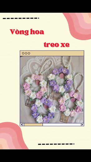 Hướng dẫn móc len vòng hoa xinh xắn | Móc thú bông handmade