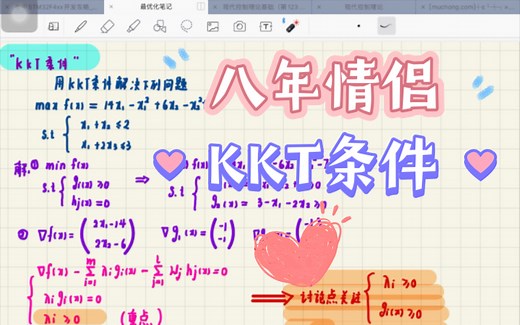 最优化速成班- KKT条件的应用-KKT条件例题讲解（期末考试复习自用）-最优化方法