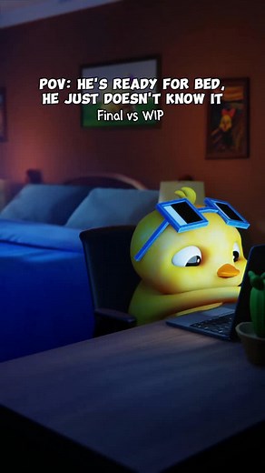 If Lola’s ready for bed, Quack’s ready for bed😂 . . #animation #meetquack #animationstudio #relatable #happy #3danimation #wip #couplegoals | ATRAR