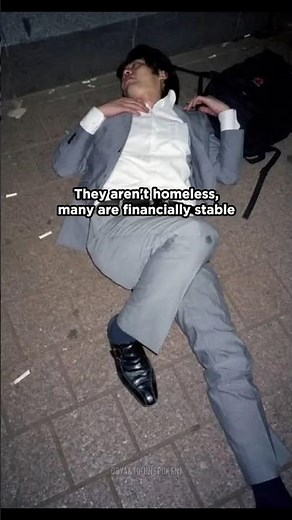Why people sleep on street in Japan? #shorts #viral