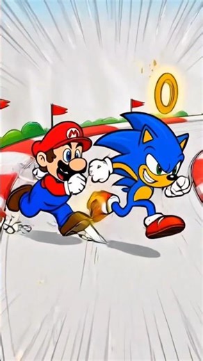 “Sonic vs Mario Coloring Battle! Who Will Win? 🎨🔥 #Shorts”