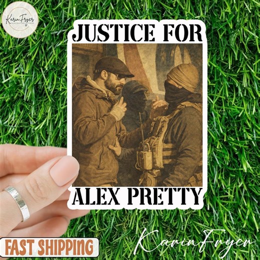 Justice for Alex Pretty Sticker, Human Rights Decal, Pro Immigrant Decal, Anti Trump Sticker - Etsy