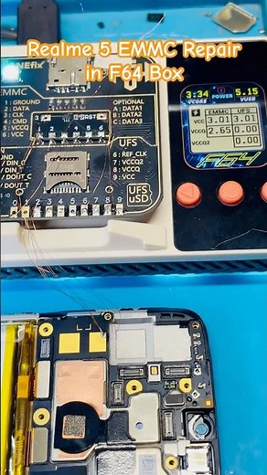 Realme 5 EMMC Repair in F64 Box #realme5 #f64box #emmcrepair #restart #mobilerepairing #realme
