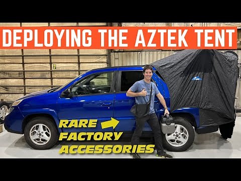 PITCHING A TENT In My Pontiac Aztek *Factory Overlanding Package*