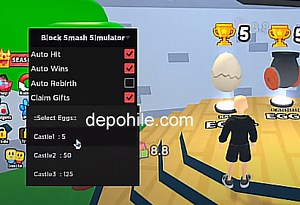 Roblox Block Smash Simulator Script Farm, Wins Hile İndir 2024