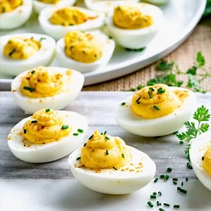Craving deviled eggs without the mayo? These no-mayo deviled eggs made with Greek yogurt are just as creamy and flavorful—without the extra fat! I’m sharing all the foolproof tips for perfectly hard-cooked eggs and a tangy, delicious filling that’s lightened up but still full of zip! Recipe 👉https://www.healthyseasonalrecipes.com/healthy-deviled-eggs-without-mayo/ | Healthy Seasonal Recipes