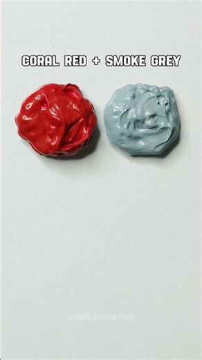 Coral Red + Smoke Grey = What Color? 🤯 | Paint Mixing Shorts