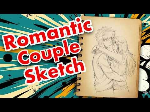 How to Draw a Romantic Couple Cuddling | Anime Style Pencil Sketch | Circle Art
