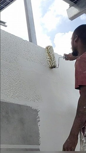 Putty Texture Design//how to create putty design by Roller finishing #shorts