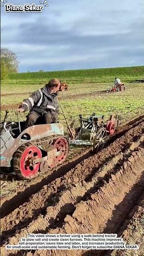 Walk-Behind Tractor Plowing Field | Efficient Small-Scale Farming Method