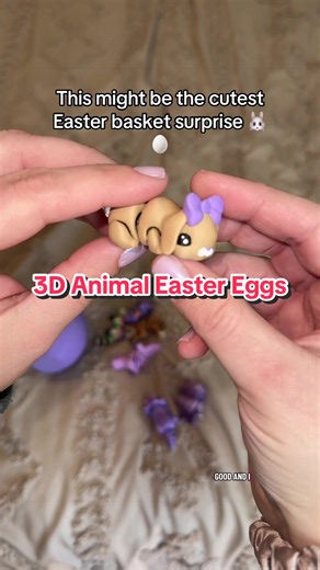 Adorable 3D Printed Bunny Egg for Easter Baskets