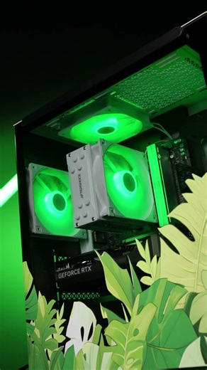 🍃 Meet the Monstera PC🍃 #AftershockPC #CustomPC #Green #Plants #GamingPC