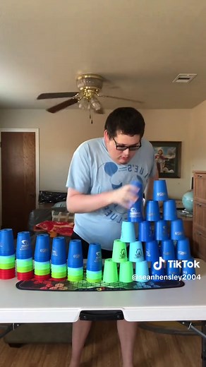 RGB Cup Tower #cupstacking #speedstacks #rapidcups #seanhensley | cup stacking