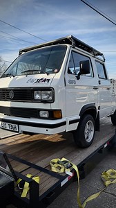 The rarest of rare Syncro Vanagons. There were only 500 four door Syncro double cabs manufactured by VW. This one is in almost perfect condition and a fine example, recently imported from Germany. We are amazed to currently have three Tristars at our shop at the moment. This good looking rig is going to get modernized to help bring it in to the 21 century. The power plant will be an all new crate engine @foreignautosupply There is no better TDI diesel conversion on the market. The transmission a