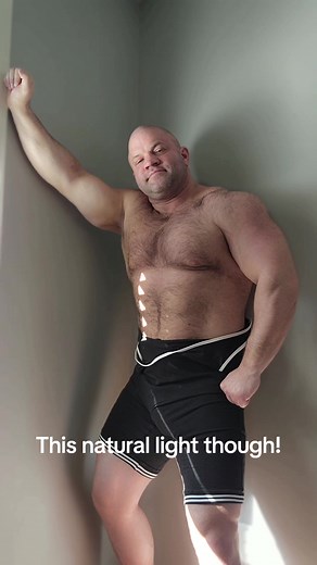 Anyone else enjoy a good singlet with the straps down? #menoftiktok #muscle #fitmen #fyp #menoftiktokover30 #netflixandchill #bearman #musclebear #hairybear #hairymuscle