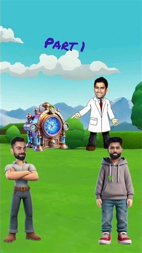 🏏 MS Dhoni, Virat & Jadeja Travel Through Time! | Cricket Time Machine Shorts