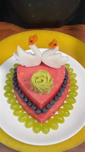 Create A Stunning Fruit Arrangement That Looks Just Like A Birthday Cake — No Baking Needed! 🍰✨ This Fun Tutorial Shows How To Shape Fruits Into A Layered Cake-Style Design, Perfect For Celebrations, Parties, Or Healthy Dessert Tables 🎉🍍 #FruitArt #CreativeFood #HealthyDessert #FoodDecoration #FruitCake | Cut Fruits & Vegetables