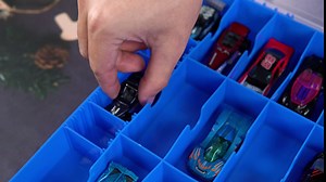 Toy Car Storage Organizer Case Compatible with Hot Wheels/for Matchbox Cars. Display Carrying Container Holder for LOL Surprise Dolls/for Shopkins with 48 Compartments Double Sided-White (Box Only)