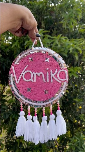 DIY name plate 🥰 diy baby name plate | waste material craft ideas|| newspaper reuse ideas 😱#diy ￼