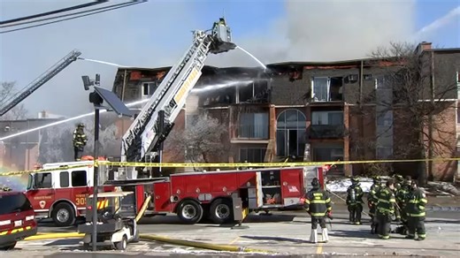 Multiple families displaced after apartment building fire in Justice: 'I've lost everything'