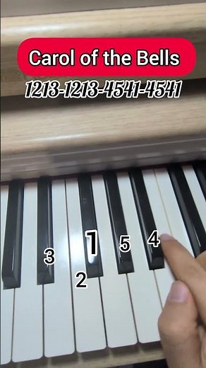 Carol of the bells - simple piano tutorial #pianolesson