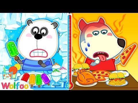 Hot vs Cold Food Challenge - Wolfoo! Yes Yes Stay Healthy with Healthy Food | Wolfoo Cartoon Family