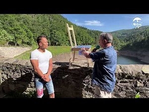 Gaspard Goix équilibre sur chaises au barrage du Gouffre d'Enfer