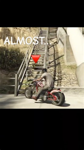 SO CLOSE to climbing these stairs on a MOTORCYCLE 😭 | GTA V